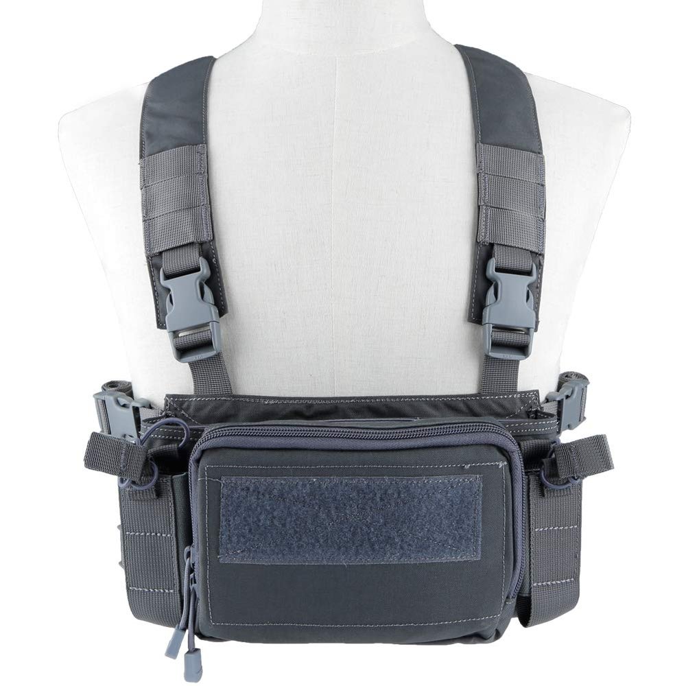 Camouflage Tactical Vest Airsoft Ammo Box Rig, and Chest Camo Downhill Tactical Vest 5.56 Inch, 0.354InchTactical Vest