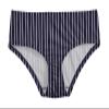 City Threads Girls Swim Brief Bottom UPF 50+ Rash Guard Bathing Suit Soft Comfortable Durable Made in USA, Marine Navy with White Stripes, 6Y view 1