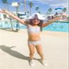 City Threads Girls Swim Brief Bottom UPF 50+ Rash Guard Bathing Suit Soft Comfortable Durable Made in USA, Marine Navy with White Stripes, 6Y view 2