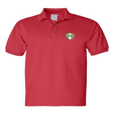 ALLNTRENDS Men's Polo T Shirt Ireland Embroidered Irish St Patricks Embroidery (M, Red)