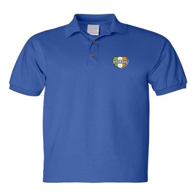 ALLNTRENDS Men's Polo T Shirt Ireland Embroidered Irish St Patricks Embroidery (L, Royal Blue)