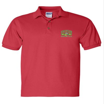 ALLNTRENDS Men's Polo T Shirt Irish Drinking Beer Embroidered St Patrick's Day (XL, Red)