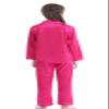 Mergorte Girls Boys Satin Long Sleeve Button-Down Pajamas Set Sleepwear Loungewear Rose 150#7-8Y view 2