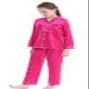 Mergorte Girls Boys Satin Long Sleeve Button-Down Pajamas Set Sleepwear Loungewear Rose 150#7-8Y view 4