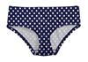 City Threads Girls Swim Brief Bottom UPF 50+ Rash Guard Bathing Suit Soft Comfortable Durable Made in USA, Navy with White Polkadot, 16Y view 1