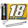 WinCraft Kyle Busch Flag Pole and Mount Bracket Set view 1