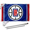 Los Angeles Clippers Flag Pole and Mount Bracket Set view 1