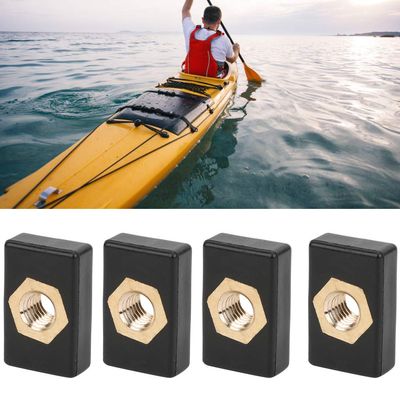 Rack Mount Nuts, Multi-Material Construction Boat Mounting Hardware, 6-Piece Kit for Canoe Kayak Boat Owners and Watercraft Repair Scenarios
