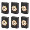 Rack Mount Nuts, Multi-Material Construction Boat Mounting Hardware, 6-Piece Kit for Canoe Kayak Boat Owners and Watercraft Repair Scenarios view 2