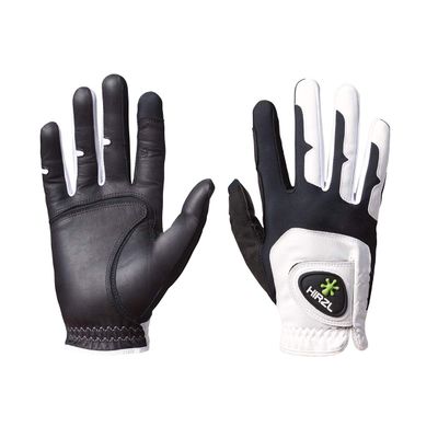 HIRZL GRIPPP FIT Golf Gloves  All Weather Mens Golf Glove (White/Black) | Kangaroo Leather & Lycra | Ultimate Grip in Wet or Dry Conditions (Worn on Right Hand, 2XL (one Size for XXL, XXXL & Cadet))