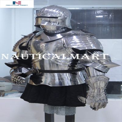 Nautical-Mart Gothic Knight Suit of Armor Breastplate with Helmet Medieval Armour