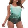 One Piece Swimsuit for Womens Swimsuits Athletic Training Swimwear Women Bathing Suits Green Womens Suits Medium (fits Like US 6-8) view 1