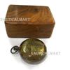 Brass Push Button Compass Engraved Rose London Direction Pocket Compass with Box Nautical Brass Ship Sailor Navigate Maritime Gift view 1