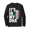 It's in My DNA Italian Italy Flag National Pride Roots Gift Long Sleeve T-Shirt view 1