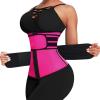 Wonder-Beauty Waist Trainer for Women, Latex Waist Cincher Corset with Zipper, Tummy Control Shapewear Belt for Workout, Red, S view 1