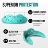 SISU Aero Small Mouthguard, Awesome Aqua - 30% Stronger Protection for Lacrosse, Football, Hockey, Roller Derby, Team Sports - Remoldable Up to 20 Times - Ultra Slim - Non Toxic view 3