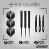 RED DRAGON Razor Edge Black 20g Tungsten Darts with Flights and Stems view 2