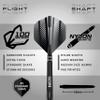 RED DRAGON Razor Edge Black 20g Tungsten Darts with Flights and Stems view 3