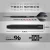 RED DRAGON Razor Edge Black 20g Tungsten Darts with Flights and Stems view 4
