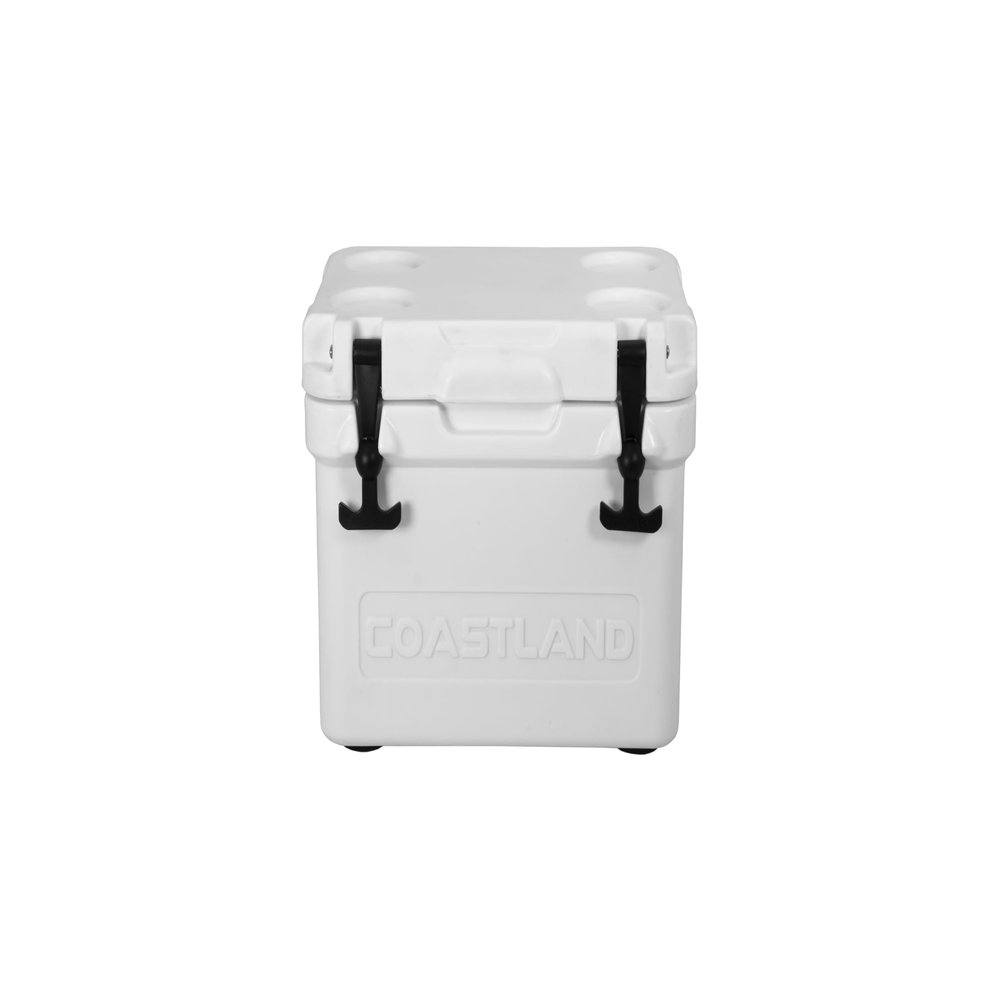 Coastland Bay Series Cooler Premium Everyday Use Insulated Rotomolded Cooler, Small Ice Chest for Tight Spaces, Soccer Games, & Tailgates, White, 20 QT