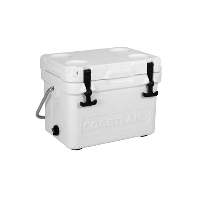 Coastland Bay Series Cooler Premium Everyday Use Insulated Rotomolded Cooler, Small Ice Chest for Tight Spaces, Soccer Games, & Tailgates, White, 15 QT