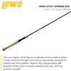Lews Speed Stick Spinning Fishing Rod, IM8 Graphite Blank with Fuji Concept O Guides, Full-Length Cork Grips, Gray/Green view 2