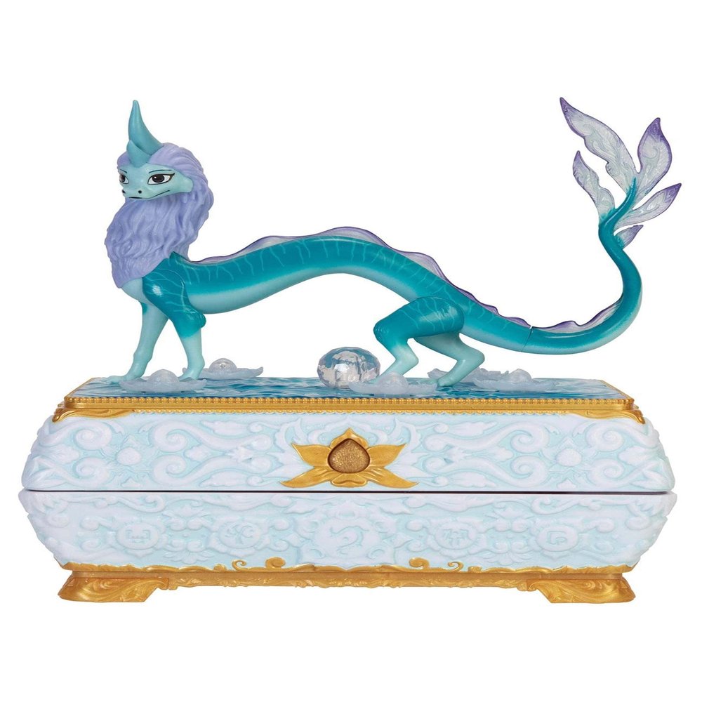 Disney's Raya and The Last Dragon Sisu Dragon Chest Jewelry Box Features Color Changing Lights & Music