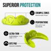 SISU Aero Large Mouthguard, Neon Flash - 30% Stronger Protection for Lacrosse, Football, Hockey, Roller Derby, Team Sports - Remoldable Up to 20 Times - Ultra Slim - Works for Braces - Non Toxic view 3