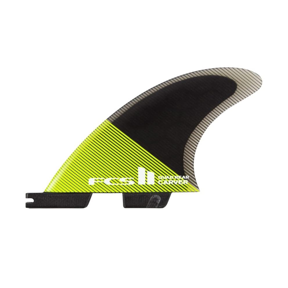 FCS II Carver PC Quad Rear Fins Acid/Black Medium
