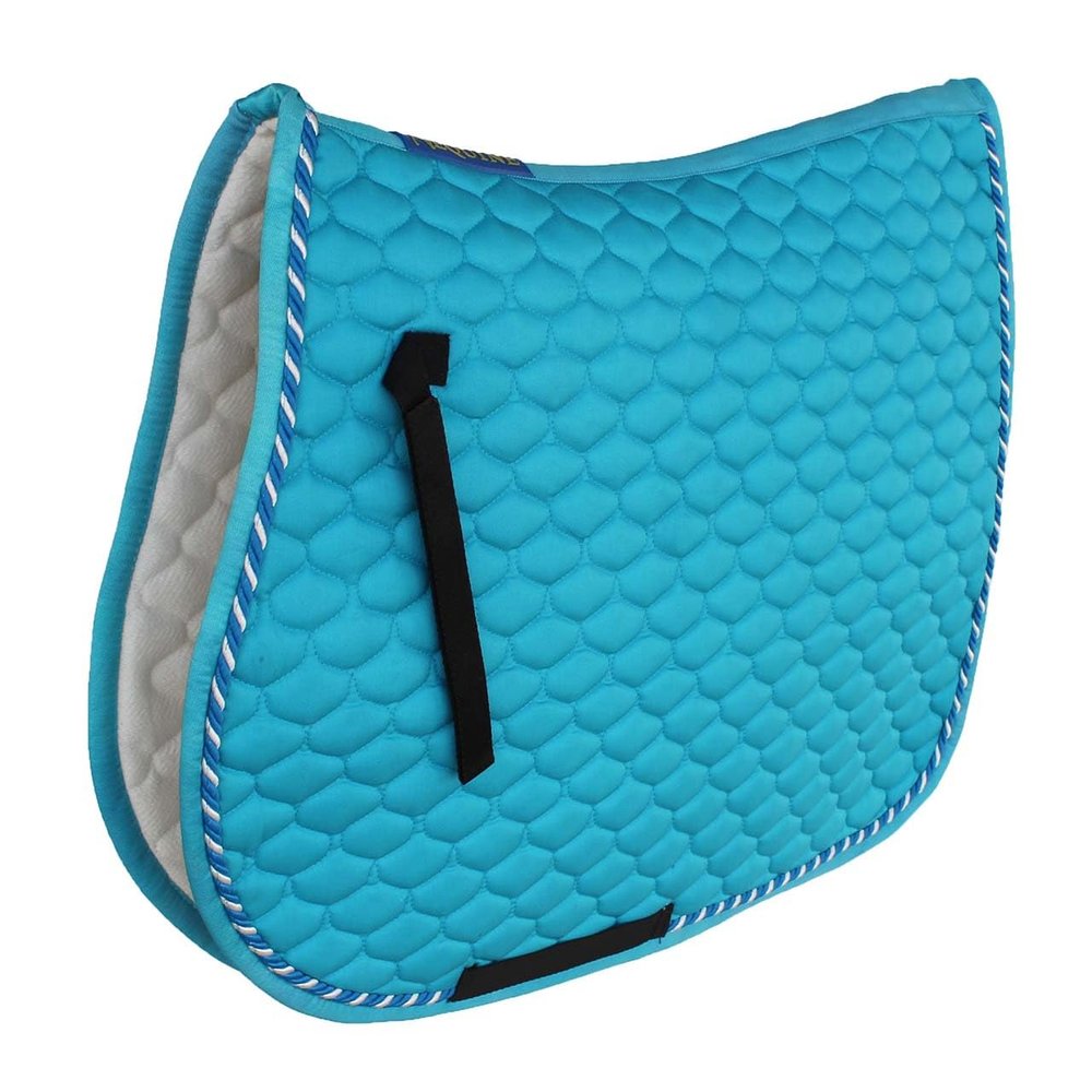 Professional Equine Horse English Quilted Contoured All-Purpose Trail Saddle Pad Turquoise 7296TR