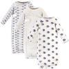 Touched by Nature Baby Organic Cotton Zipper Gowns, Hedgehog Side Zipper, 0-6 Months view 1