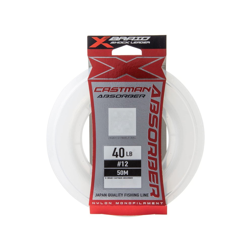 YGK X-Braid Shock Leader Castman Absorber Nylon Monofilament Fishing Line 50m 90lb #24