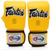 Fairtex TGO3 Muay Thai Boxing Gloves for Men, Women, Kids | Special Open Thumb Design | MMA Gloves| Premium Quality, Light Weight & Shock Absorbent Boxing Gloves (Yellow/XLarge) view 3