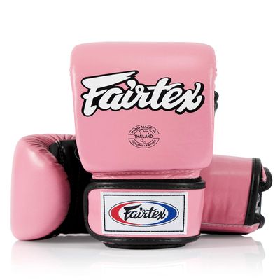 Fairtex TGO3 Muay Thai Boxing Gloves for Men, Women, Kids | Special Open Thumb Design | MMA Gloves| Premium Quality, Light Weight & Shock Absorbent Boxing Gloves (Pink/Black/XLarge)