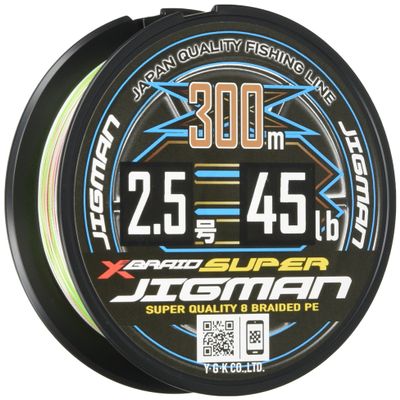 YGK X-Braid Super Jigman X8 Super Quality 8 Braided PE Saltwater Fishing Line 300m 45lb #2.5