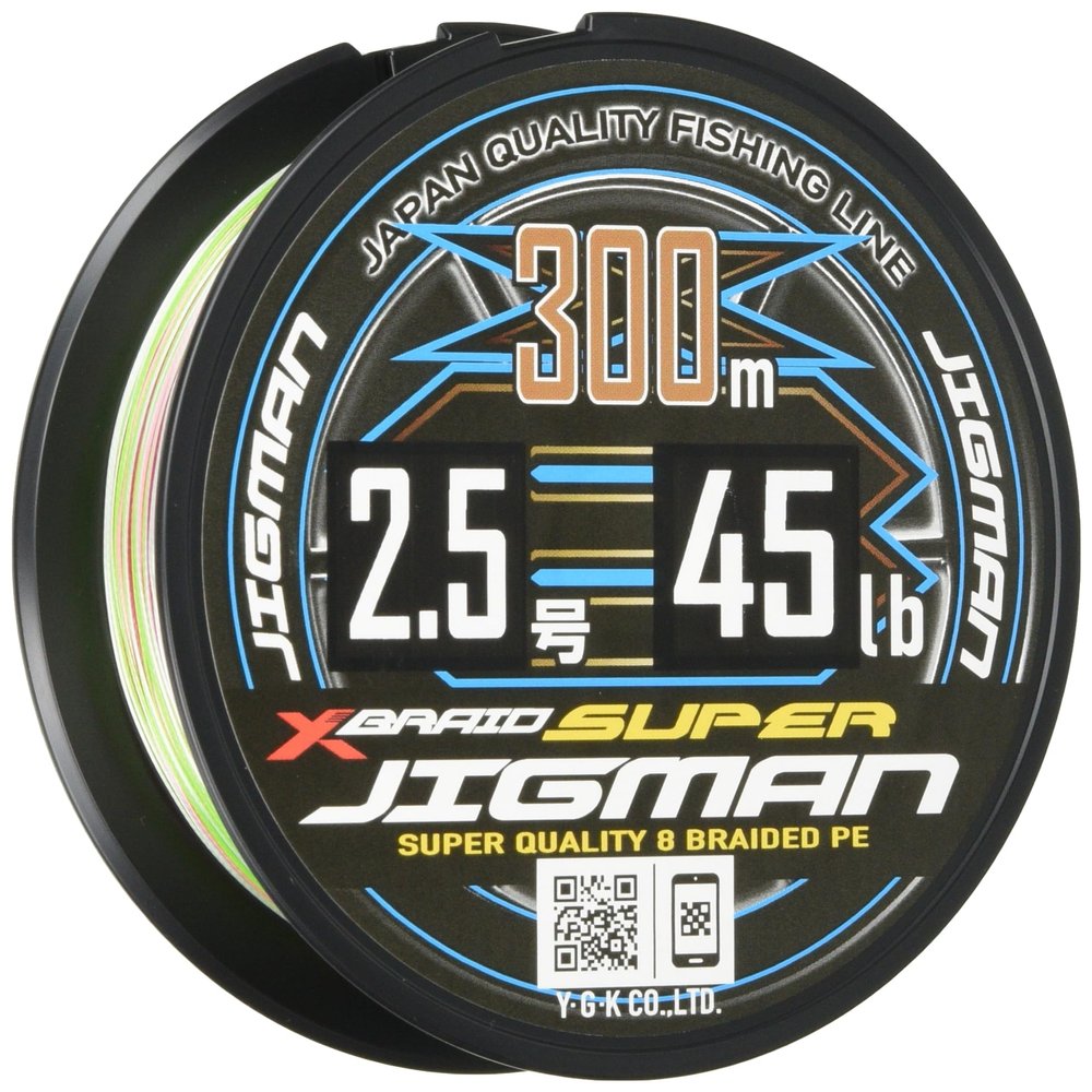 YGK X-Braid Super Jigman X8 Super Quality 8 Braided PE Saltwater Fishing Line 300m 45lb #2.5