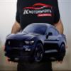 ZIC Motorsports 2019 Ford Mustang Shelby GT350 Car Cutout Heavy Duty Metal Garage Wall Sign - 23 X 10 - Ruby Red with Black Racing Stripes view 2
