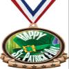 2.6" St. Patrick's Day Banner Bronze Medal, Happy St. Patrick's Day Trophy Medal Awards, Great Lucky Shamrock Themed Prizes for Kids 100 Pack view 1