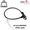 Kryptonite KryptoFlex Bike Lock Cable, 2FT/6FT/10FT Long 12mm Thick Heavy Duty Braided Steel Cable Anti-Theft Security Lock for Outdoor Equipment, Combination/Key Bike Lock view 2