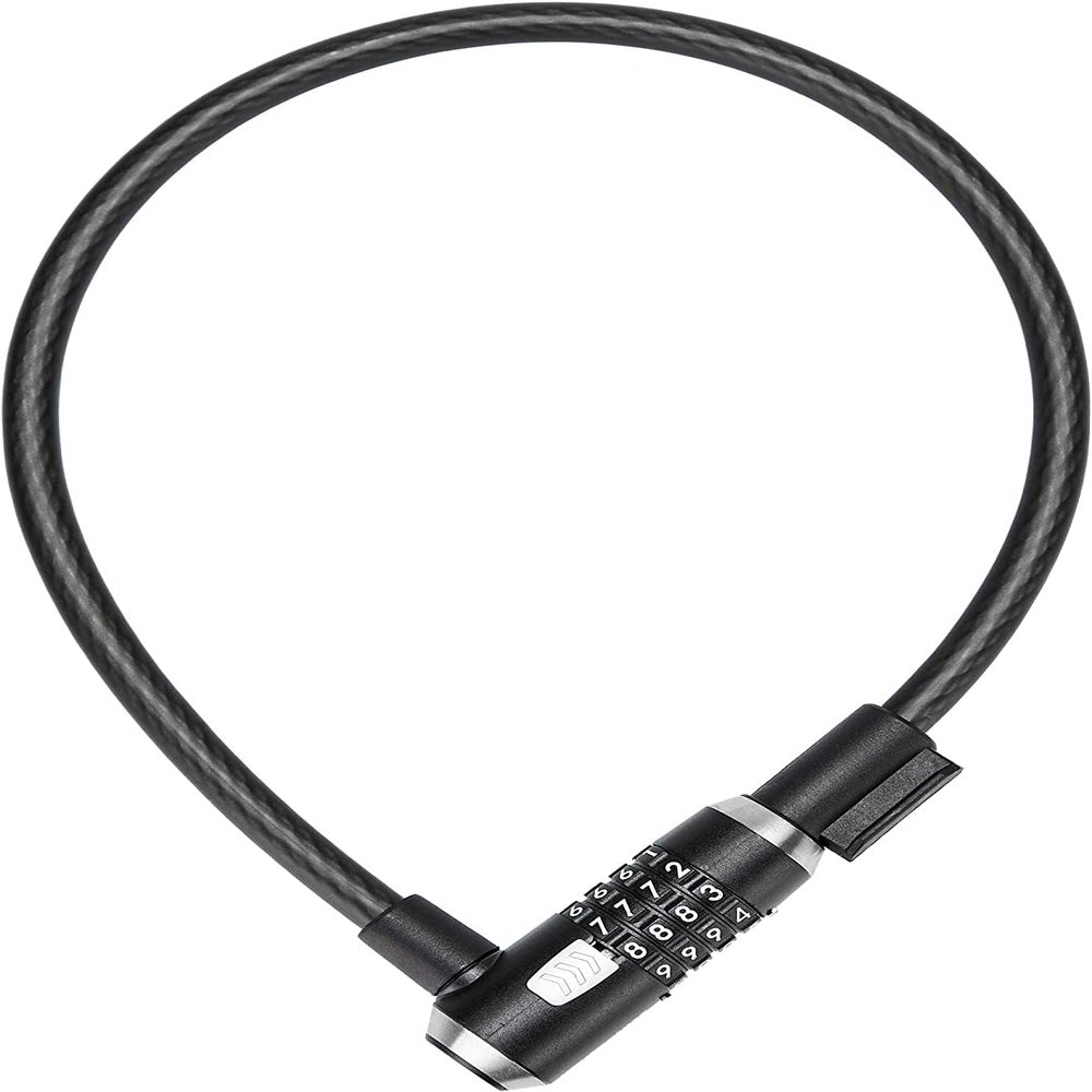 Kryptonite KryptoFlex Bike Lock Cable, 2FT/6FT/10FT Long 12mm Thick Heavy Duty Braided Steel Cable Anti-Theft Security Lock for Outdoor Equipment, Combination/Key Bike Lock