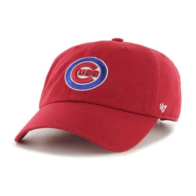 47 MLB Alternate Clean Up Adjustable Hat, Adult (Chicago Cubs Red)