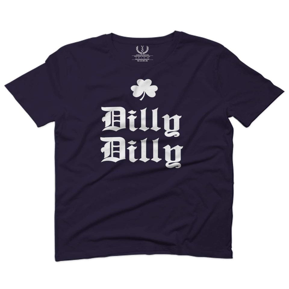 0294. St Patricks Day Dilly Dilly Funny Clover Irish Day Lucky Shamrock for Men T Shirt (Navy Blue, 2X-Large)