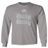 0294. St Patricks Day Dilly Dilly Funny Clover Irish Day Lucky Shamrock Men's Long Sleeve t Shirt (Light Gray 2X Large) view 1