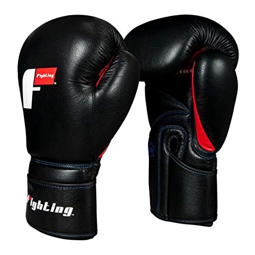 Fighting Leather Training Gloves, Black, 14 oz