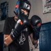 Fighting Leather Training Gloves, Black, 14 oz view 4
