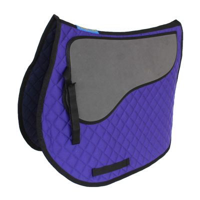 CHALLENGER Horse Saddle Pad English Quilted All-Purpose Shock Absorbing Gel Purple 72143PR