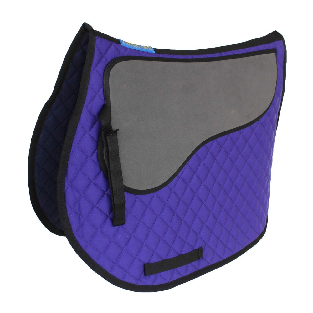 CHALLENGER Horse Saddle Pad English Quilted All-Purpose Shock Absorbing Gel Purple 72143PR