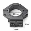 GOTICAL 1 Inch Ring 25.4mm Picatinny Weaver Rail Mount Black and 1 Tactical Mount for Flashlights Bicycle Flashlight Mounting Clip with an Allen Wrench view 2