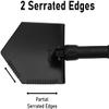 USGI Industries Military Style Shovel | Tri-Fold Entrenching Tool with Serrated Edge | Lightweight, Foldable, Compact, Multi-Use Perfect for Camping, Survival, Trenching (E-Tool) view 2