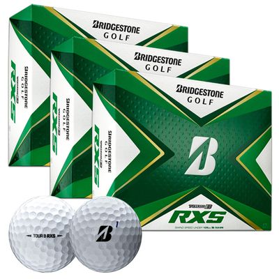 PlayBetter Bridgestone Tour B RXS (Three Dozen) Golf Balls | Multi-Packs | REACTIV Cover Technology | Softer Feel & Maximum Greenside Spin